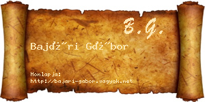 Bajári Gábor névjegykártya